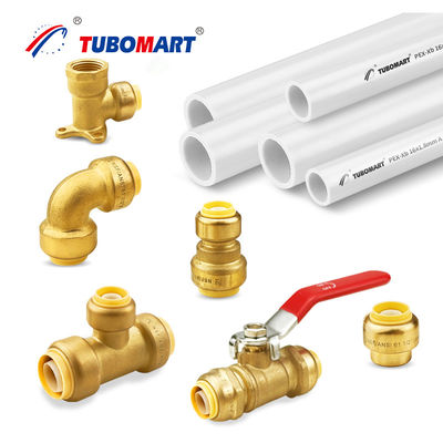 หมึกฟรีทองแดง Push ใน Fittings PN10 / PN16 1/2 Pex พัชฟิต Coupling