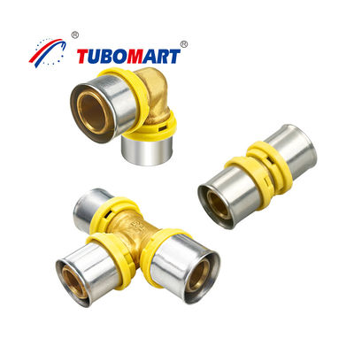 OEM TH Profile Press Fittings 16mm - 32mm สําหรับท่อหลายชั้น Pex-Al-Pex