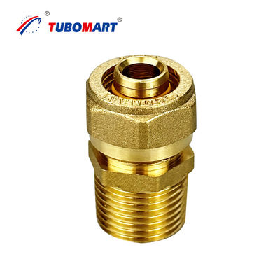 ISO 14001 รับรอง Pex Quick Connect Compression Fittings ทองแดงสําหรับระบบประปา