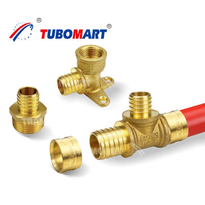 อุตสาหกรรม Pex Tube Fitting การดําเนินงานเรียบ ๆ ทองแดง Pex สายต่อ