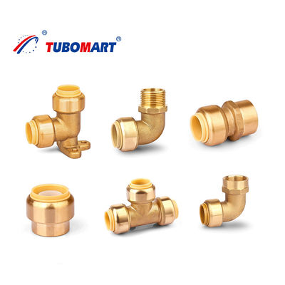 CW617N หมูฟรี Pex ปุ่ม Fittings ปุ่มเพื่อเชื่อมต่อทองแดง Pex ท่อสหภาพ