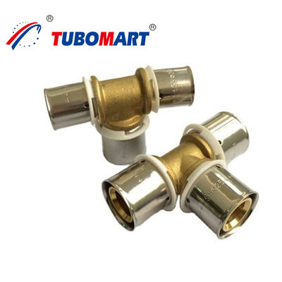Hpn58-3 CW617N CW602N Pex Press Fittings Union Elbow Tee Pex Pipe Fittings สายพัดลมพัดลมพัดลม