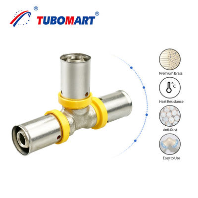 3/4 นิ้วทองแดง Pex Press Fittings สําหรับน้ํา / ท่อแก๊ส ระบายน้ํา