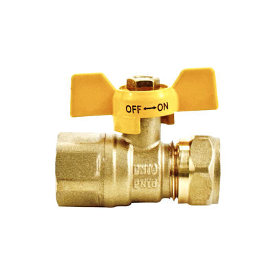 OEM ทองแดง วาล์วจุลินก๊าซ กระชับกระพริก วาล์วกลมทองแดงสําหรับ PEX-AL-PEX ท่อ