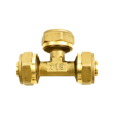 Pex Compression Fittings Tee มีขนาดและรูปร่างที่แตกต่างกัน ISO17484-1 2006 8 AS4176.8-2010