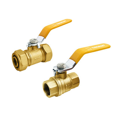 ท่อ Pex Fittings วาล์วก๊าซทองแดง วาล์วลูกทองแดง 1/2fm-2fm วาล์วกลากทองแดง วาล์วลูกทองแดงเหลือง