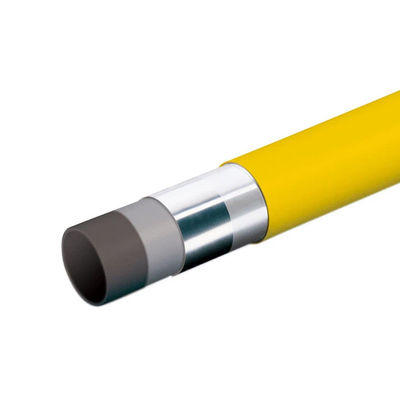 OEM ODM สีเหลือง 16-32 มิลลิเมตร ระเบียงทําความร้อนพื้นหลายชั้น Al PEX Pipe Composite PEX Gas Pipe