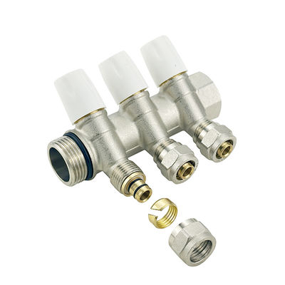 ระบบทําความร้อนพื้น ทองแดง Pex น้ํา manifolds การเชื่อมต่อ Threaded มาตรฐาน