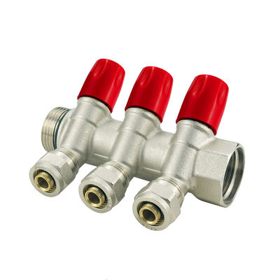 ขนาดที่กําหนดเอง ปูน Pex manifold สําหรับสื่ออุณหภูมิปกติ 2-6way