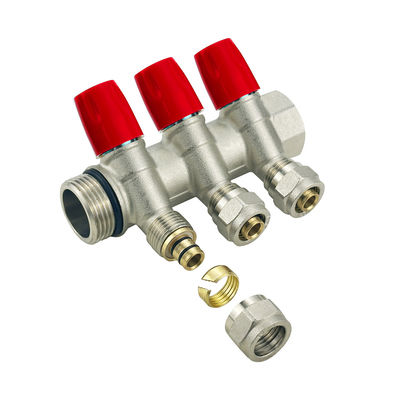 วัสดุของวาล์ว ทองแดง ทองแดง Pex manifold กับ 2-6way และขนาดที่กําหนดเอง