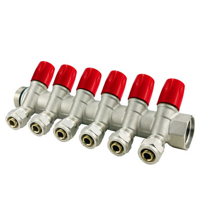 Tubomart 2-12 Outlet เครื่องปรับน้ําทําความร้อนใต้พื้น เครื่องกระจายน้ําทําความร้อนใต้พื้น PEX เครื่องปรับน้ําทําจากทองแดง