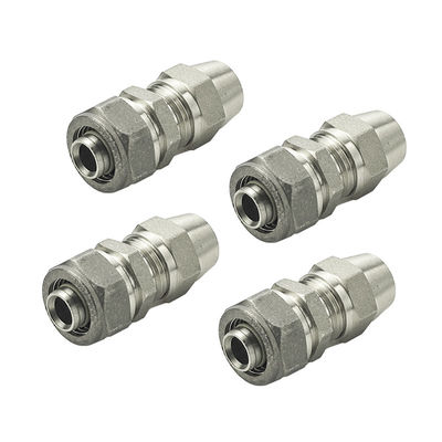 รวดเร็วเชื่อมต่อแก๊สสกรู ทองแดง Fittings เพศตรงสหภาพหลอดหลายชั้นในปลายหนึ่งและเพศชาย Threaded Adapter Screw