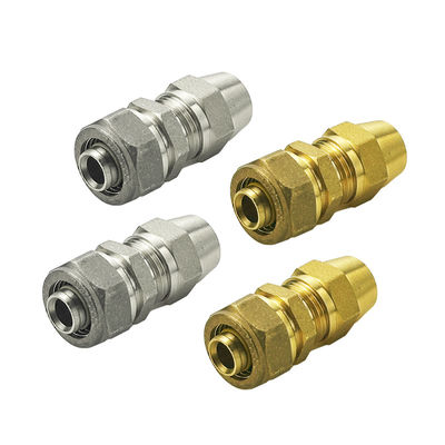 Tube Fitting 3/8 Inch Flare X 3/8 Inch Male NPT Brass Half-Union Gas Adapter 3/8'' Male Flare to 3/8' NPT Propane Fittings เครื่องปรับแก๊สแบบครึ่งสหภาพ