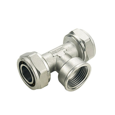 รับรอง ISO17484-1 Pex Tee เครื่องปั่น Crimp Fittings ทองแดง HPb 58-3A สําหรับระบบประปา