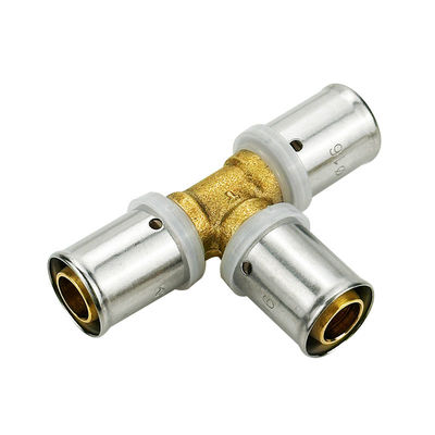 เครื่องประปา ชาย Tee ทองแดง เครื่องปักพิมพ์ Fittings หลายชั้น Pex Pert ท่อ เครื่องปักพิมพ์ Fitting Watermark