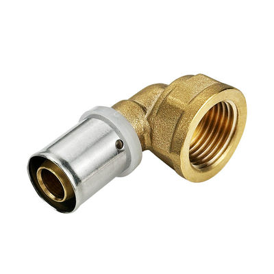 Tubomart Wholesale Multilayer Press Fitting 16-32mm สีเหลือง PEX Fittings ก๊าซ PEX Press Fitting สําหรับระบบก๊าซ PE