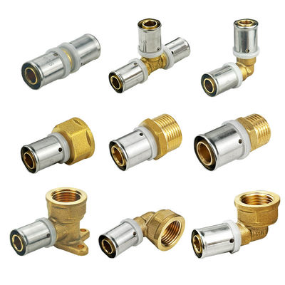 เครื่องปั้น Crimping เครื่องปรับระบายน้ํา ชายตรง Pex Press Fittings Buttwelding PEX PERT Tube Multilayer Fitting พร้อม ISO 9001/9002 การรับรอง