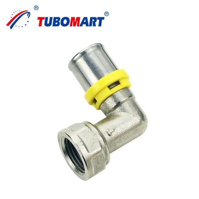 Tubomart ระบบปั๊มน้ําด้วย Pex Al Pex Press TH ประเภท Fittings สีทองแดงธรรมชาติ HPB58-3A วัสดุร่างกายสําหรับก๊าซ