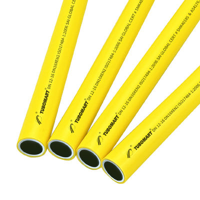 ความดันสูง 16-32 มิลลิเมตร ท่อสีเหลือง ท่อก๊าซ PEX-AL-PEX สําหรับระบบก๊าซน้ํา ท่อประกอบ