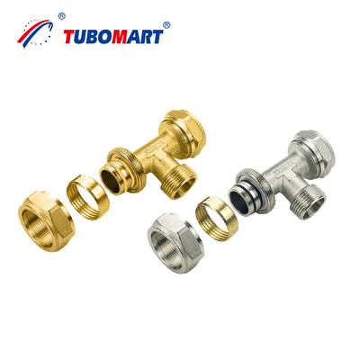 ข้อต่อ Pex Al Pex ราคาโรงงาน พร้อมวัสดุ CW602N ข้อต่ออัด Pex และได้รับการรับรอง ISO 9001/9002 สำหรับระบบแก๊ส