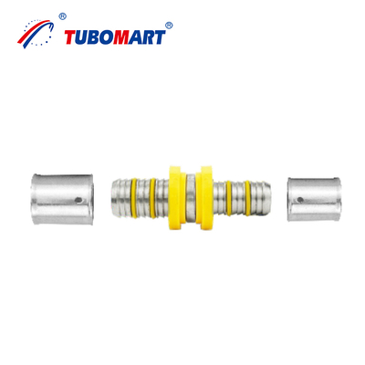 วัสดุประปาที่ได้รับการรับรอง ISO สำหรับขายส่ง ข้อต่อท่อทองแดง PEX ข้อศอกเท่ากัน สามทาง ข้อต่อ ข้อต่อ PEX แบบกดสำหรับก๊าซ