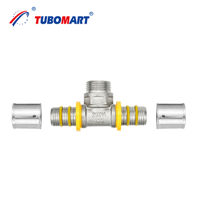 ประสบการณ์การผลิต 24 ปี ปรับแต่ง Pex Al Pex Press Fittings สําหรับระบบแก๊ส / น้ํา OEM ODM รองรับ