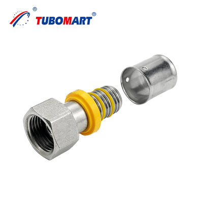 PEX AL PEX ท่อที่สอดคล้อง ทองแดง เครื่องกดปรับ ไม่นําและการบํารุงรักษาที่ต่ําสําหรับระบบท่อก๊าซ 16-32 มม