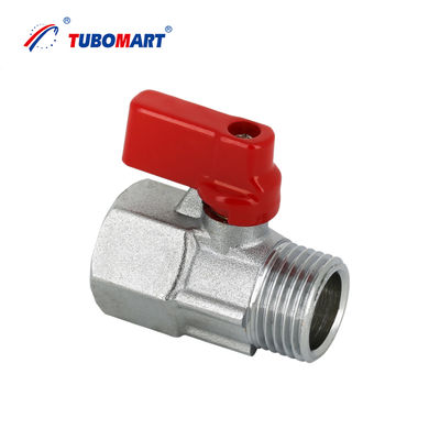 Tubomart Mini Brass Electroplated Ball Valve การควบคุมอุณหภูมิสูงสําหรับน้ําแก๊สและน้ํามัน