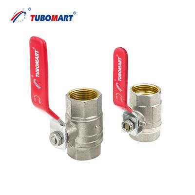 TUBOMART OEM วาล์วกลมทองเหลืองมือด้วยเส้นสตรี 1/2''-2'' ISO9001 รับรองสําหรับการจัดหาน้ําและก๊าซ