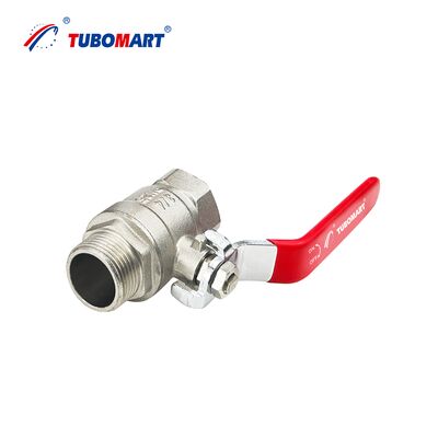 TUBOMART OEM DN25 วาล์วบอลทองเหลืองแบบถอดได้ ตัวเมียถึงตัวผู้ พร้อมด้ามจับผีเสื้อ ระบบทำความร้อนใต้พื้น