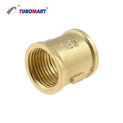 TUBOMART OEM Factory Direct Double Female Brass Nipple Straight Female Reducer Water Piping Solutions การแก้ไขปายปายน้ํา